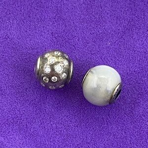 💛 Pandora Sterling Silver JOY & BALANCE Essence Charm Beads | Retired